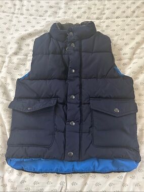 GAP Navy and Bright Blue Quilted Puffer Vest